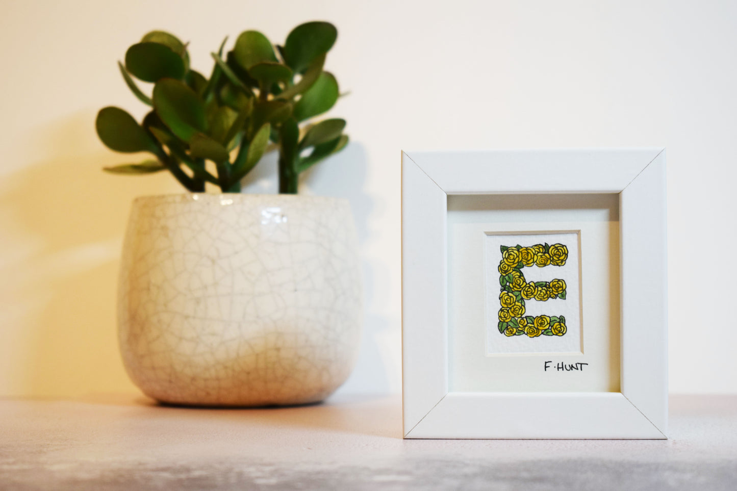 Miniature Floral Letter print