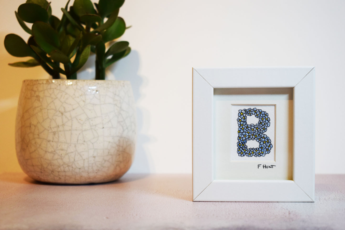 Miniature Floral Letter print
