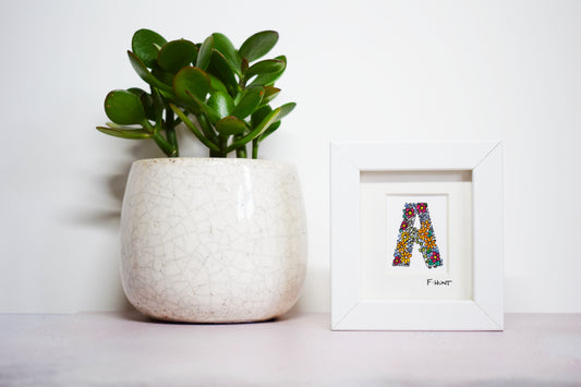 Miniature Floral Letter print